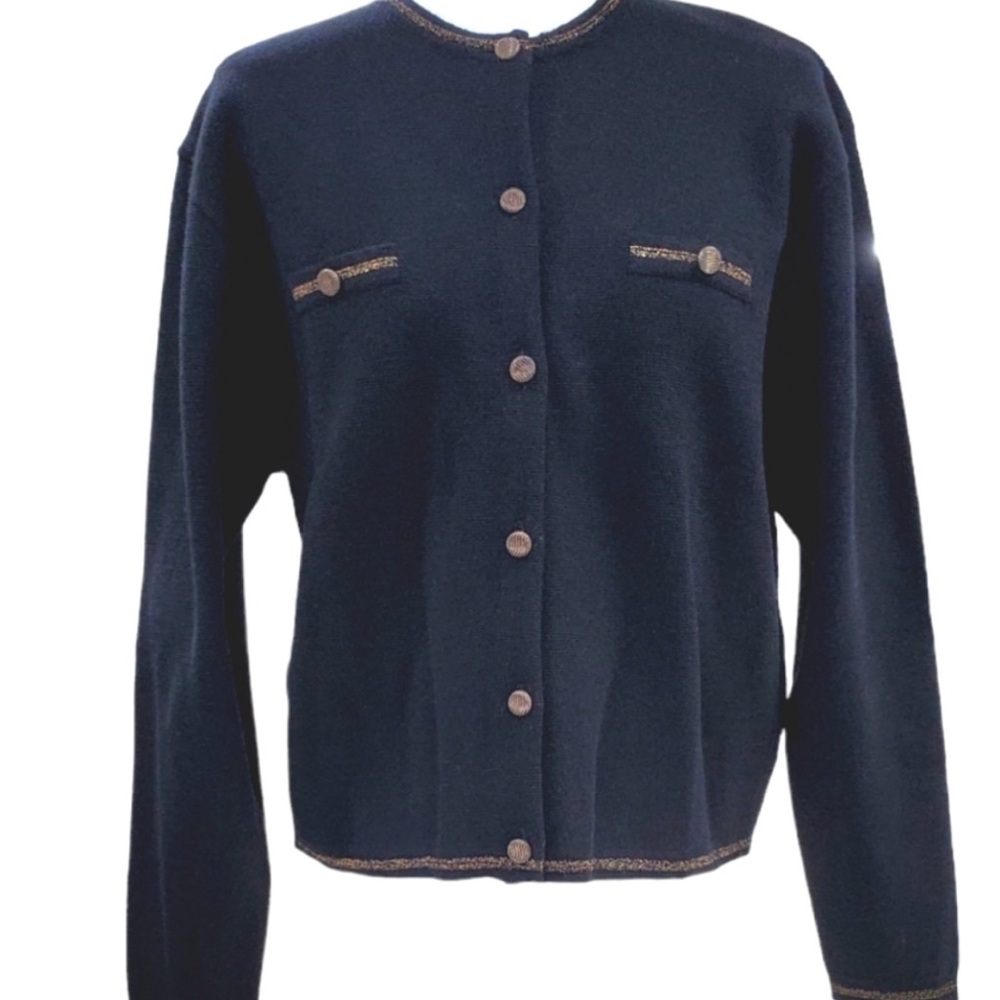 Talbots Dressy Sweater with Metallic Trim